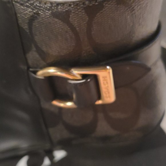 BRAND NEW COACH Dany leather ANKLE BOOTS black size 8 - Picture 2 of 9